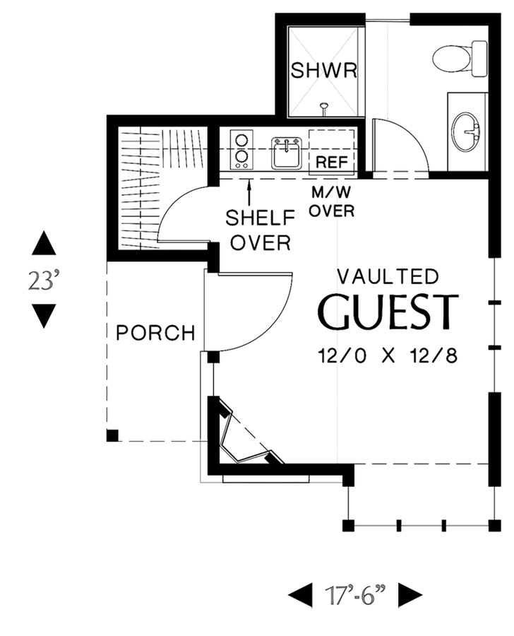 Cottage House Plan 5033 The Bucklebury 300 Sqft, 0 Beds