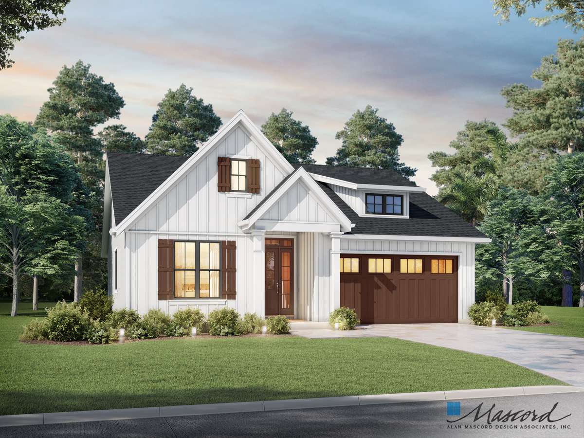 Contemporary House Plan 1186 The Heathcliff: 1373 Sqft, 3 Beds, 2 Baths